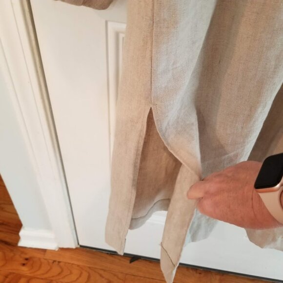 J Jill Love Linen Khaki Tan Duster Jacket, 100% Linen, Medium - Picture 7 of 10
